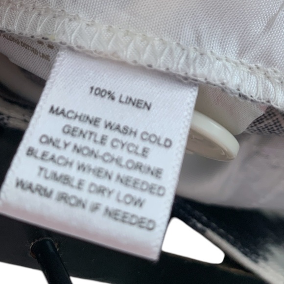 Ann Taylor Loft Women's Pants Size 4 Wide Leg 100% Linen - Picture 3 of 9